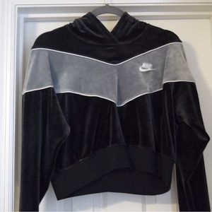 Nike Velvet Cropped Hoodie
